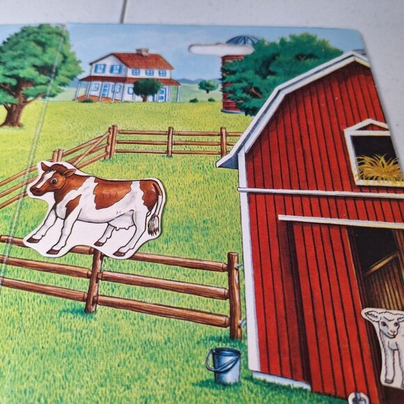 Create a Scene Magnetic Farm Travel Play Lamb Horse Foal Cow Tractor USA 90s - Picture 6 of 9